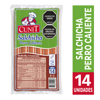 Salchicha Perro Cunit x1.500 g